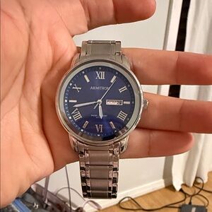 Armitron Blue Dial Silver Watch